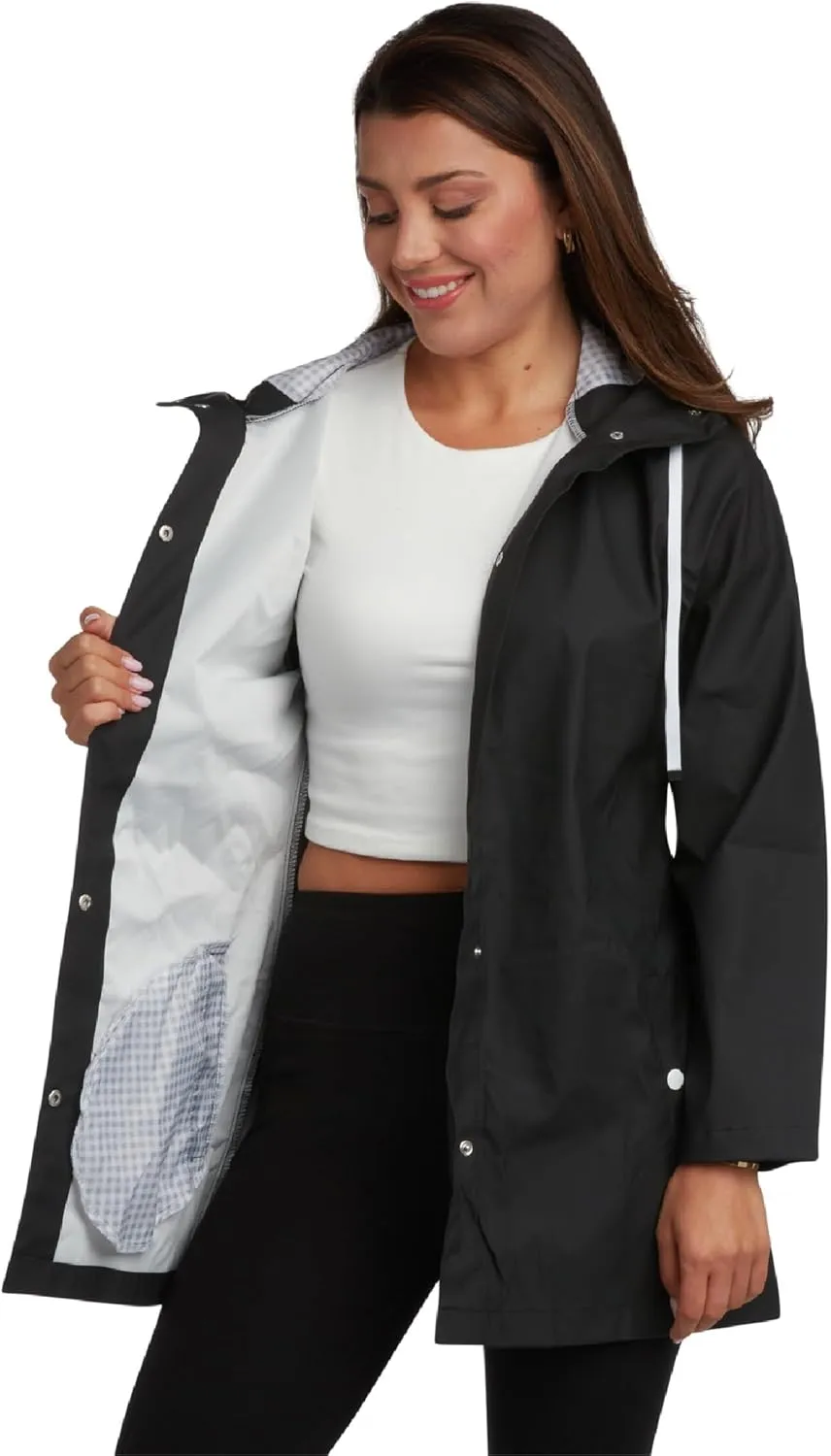 Big Chill Womens Rain Coat - Lightweight Water Resistant Womens Rain Jacket with Hood - Windbreaker Anorak Jackets for Women