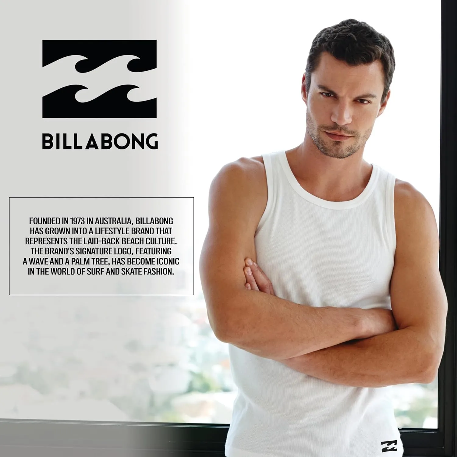 Billabong Mens Undershirts 5 Pack Lightweight Tank Tops for Men Classic Ribbed Cotton