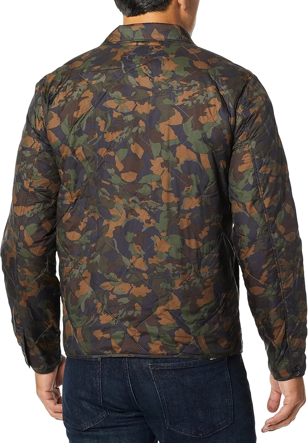 Billy Reid Men's Lightweight Nylon Quilted Packable Shirt Jacket
