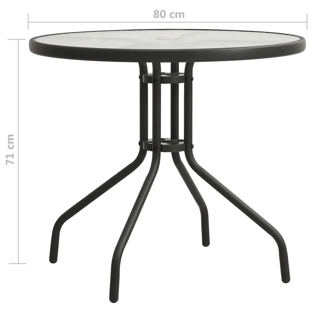 Bistro Table Anthracite Ø31.5"x28" Steel