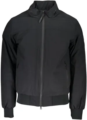 Black Polyester Men's Jacket