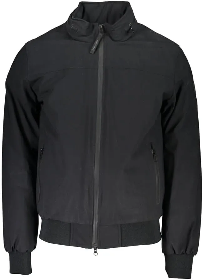 Black Polyester Men's Jacket