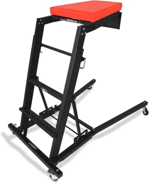 BLACKHORSE-RACING 400lbs Foldable High Top Automotive Engine Creeper, 45 to 66 in Adjustable Height Creeper, for Garage Workshop Repair Maintenance Mechanic