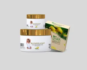 BLONDELIGHT Skincare Set - Face Cream, Body Cream & Lemon Soap | Hydrating & Nourishing for Soft, Smooth Skin | Lightweight & Non-Greasy | Suitable for All Skin Types | Refreshing Citrus Scent