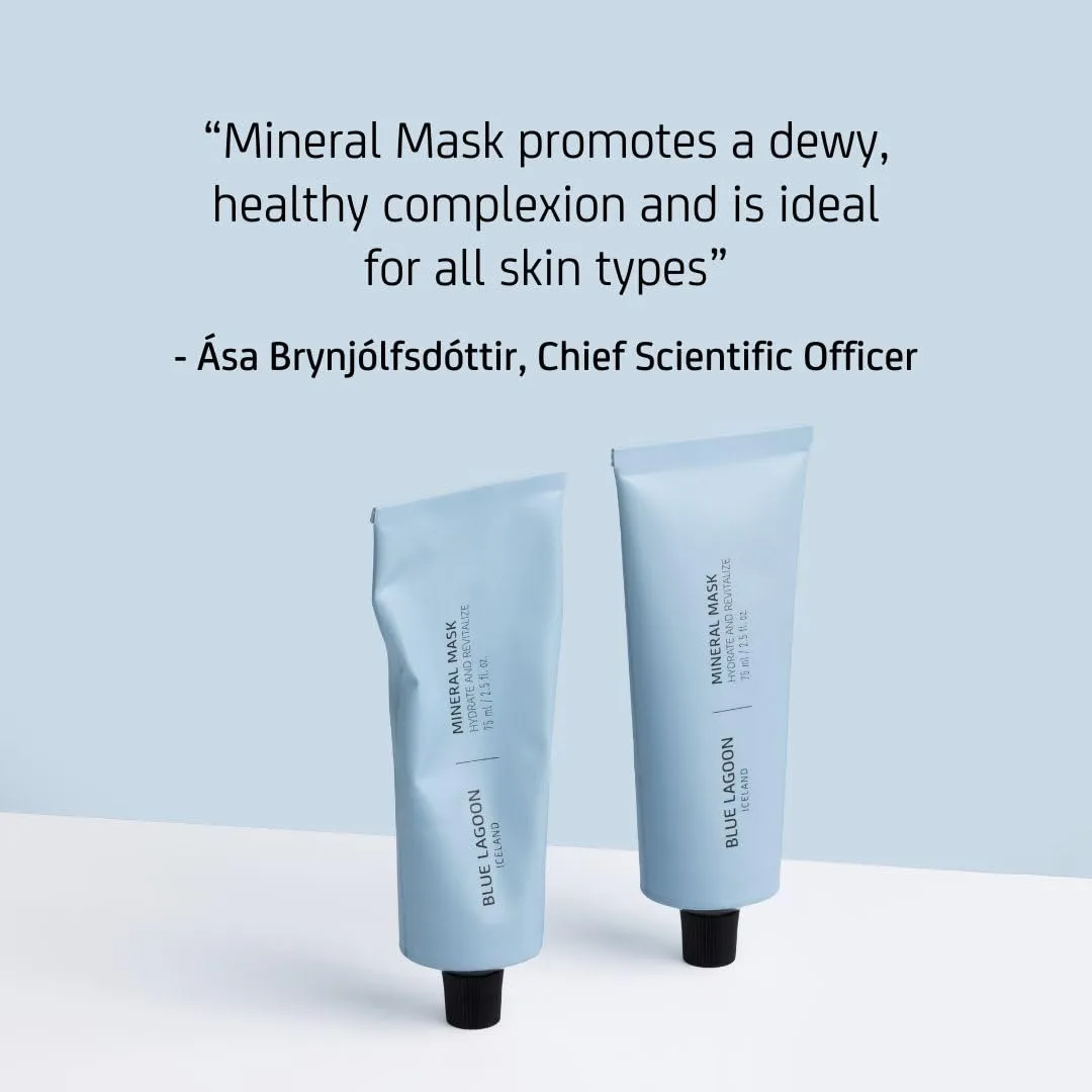 Blue Lagoon Hydrating Overnight Mineral Face Mask, Lightweight Gel Mask For Intense Hydration & Boosts Skin’s Moisture Level, Use for Overnight Hydration Treatment, 2.5 oz