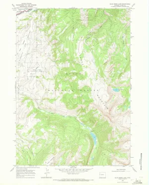 Blue Miner Lake WY topo map, 1:24000 Scale, 7.5 X 7.5 Minute, Historical, 1968, Updated 1971, 26.9 x 21.6 in