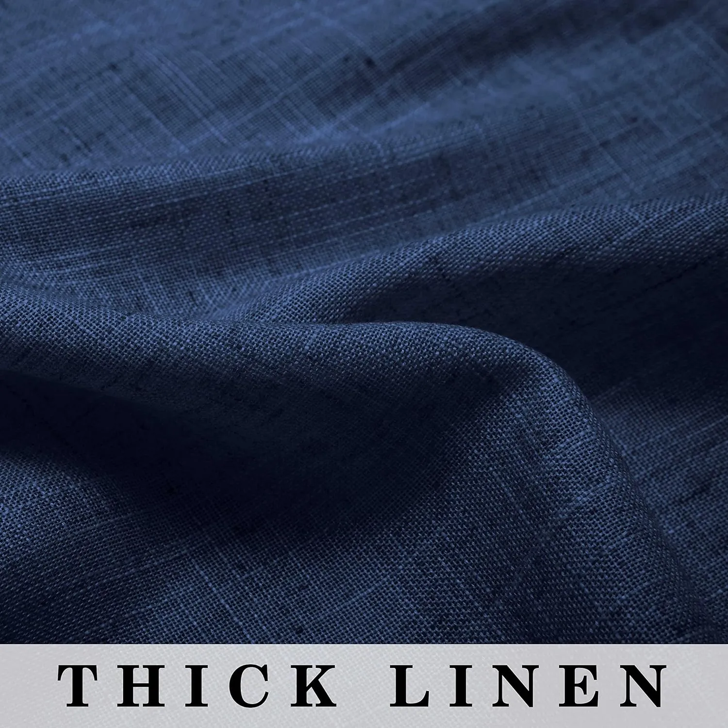 Blue Sliding Glass Door Curtains 52 Wide by 108 Length 2 Panels Patio Semi Sheer Light Filtering Drapes for Living Room 52x108 Inches Long Navy