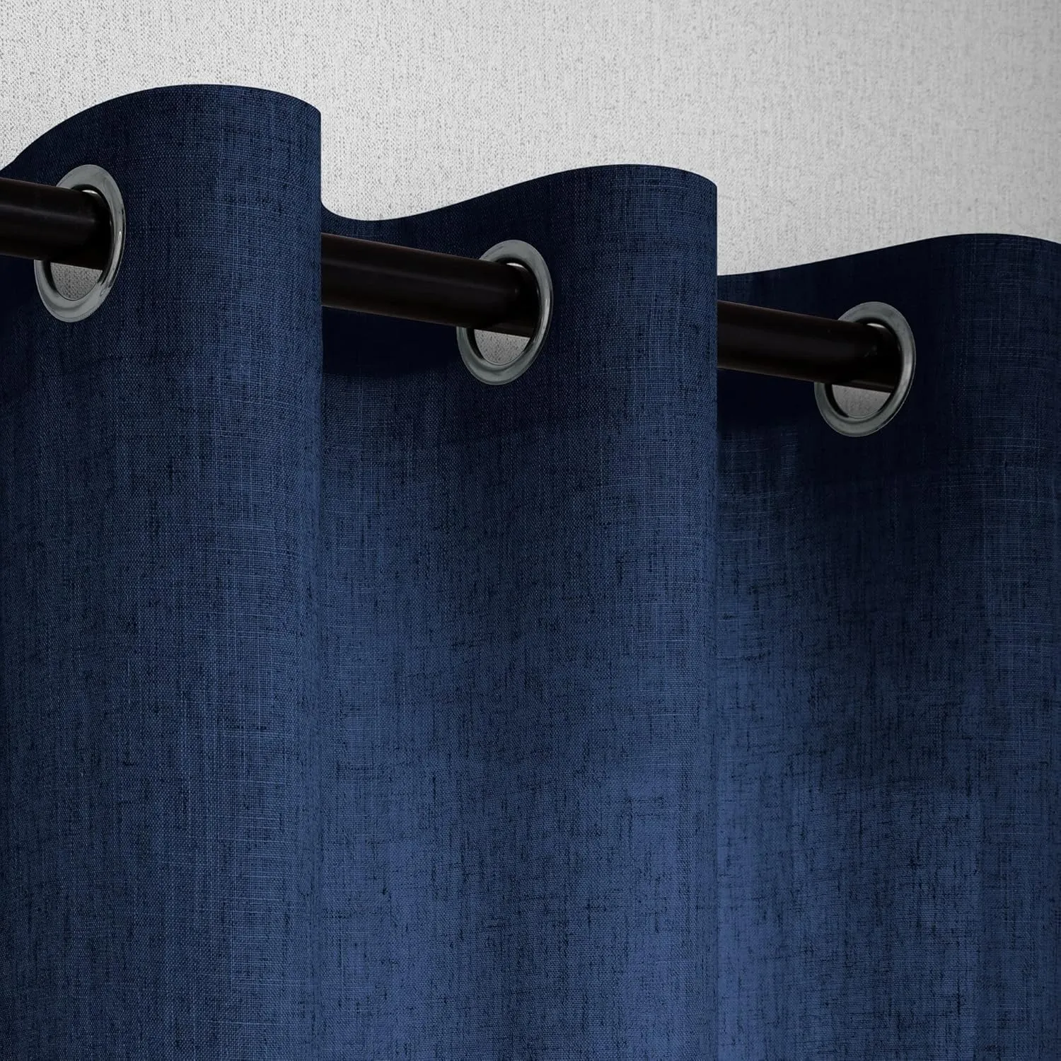 Blue Sliding Glass Door Curtains 52 Wide by 108 Length 2 Panels Patio Semi Sheer Light Filtering Drapes for Living Room 52x108 Inches Long Navy