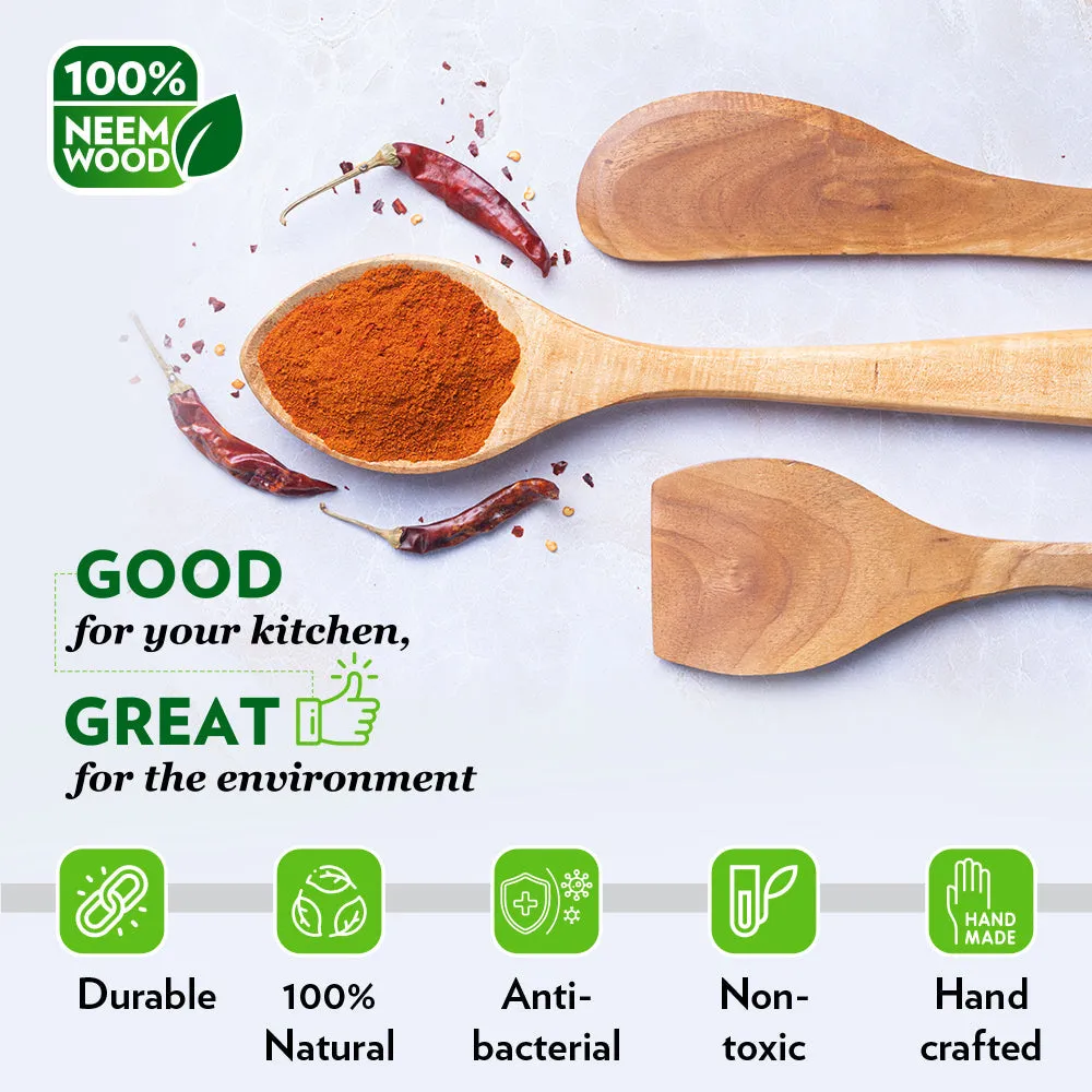 Borosil Wooden Spoons Set of 3