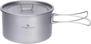 Boundless Voyage Camping Cookware Lightweight Cooking Pot Set Titanium Pot Portable for Outdoor Cooking Traveling Hiking Trekking Backpacking, 1-5 Person
