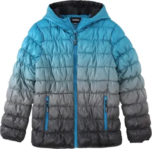 Boys Lightweight Puffer Jacket: Kids Waterproof Packable Outerwear Coat