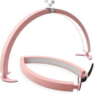 BQAN Half Moon Light, 29'' 40W Nail Desk Lamp with Phone Holder & Wire Controller & Remote, Stepless Adjustment for Nails, Tattoo, Eyelash Extensions (Pink)