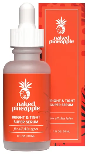 Bright and Tight Super Serum - Enzyme-Powered for Blemish Control, Skin Elasticity & Hydration - Protects Moisture Barrier - 1oz
