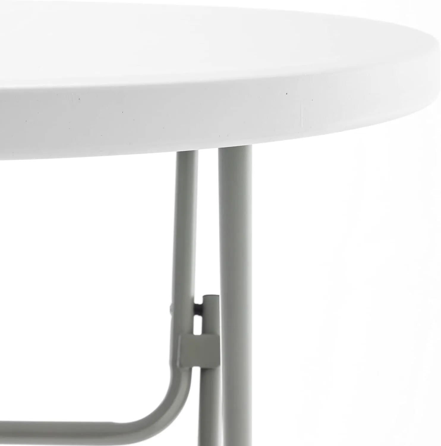 BTEXPERT 32" Round 43" Bar Height White Granite Plastic Folding Table Portable Commercial Table Banquet Card Coffee Dining Table for Wedding Party Event Home Kitchen Outdoor