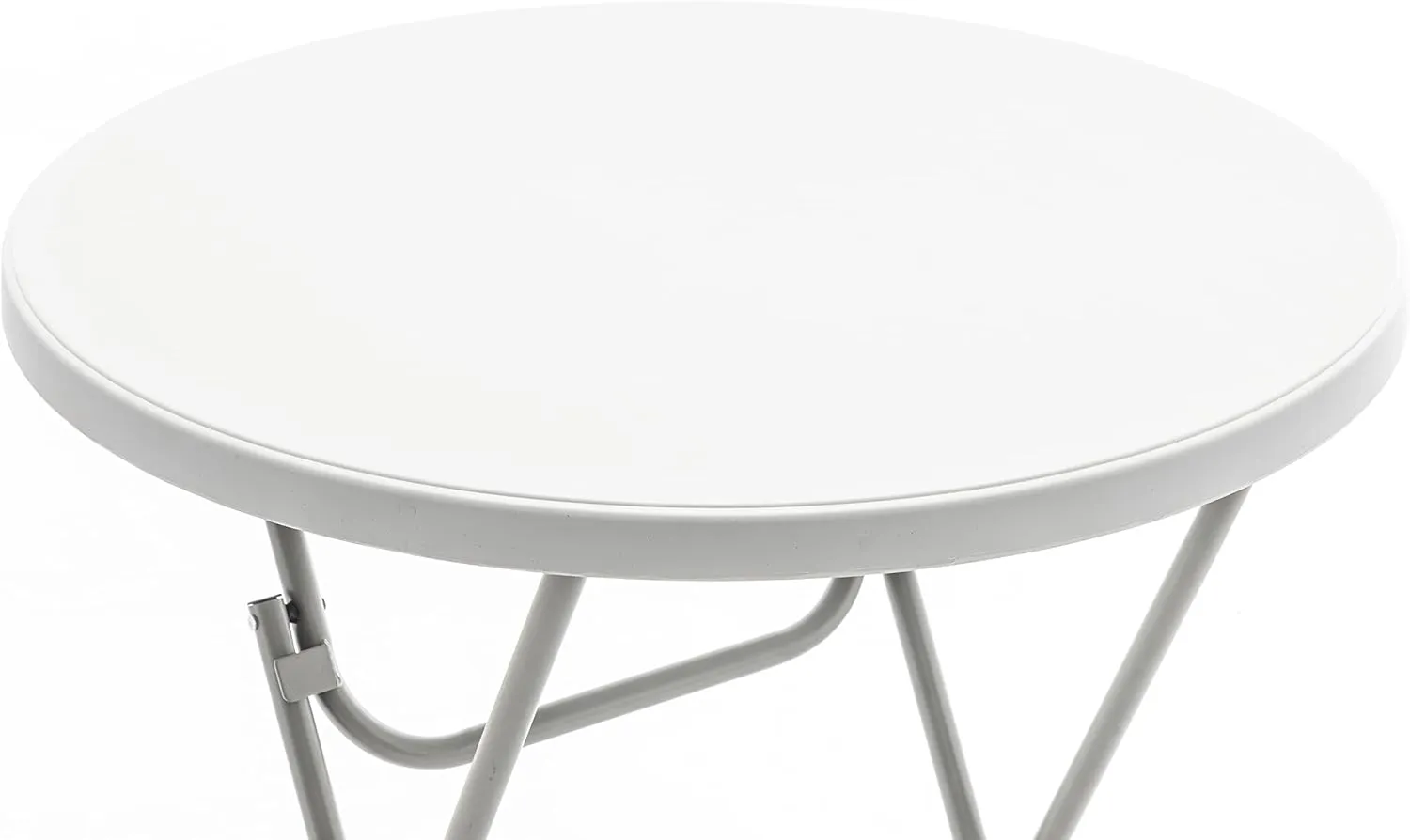 BTEXPERT 32" Round 43" Bar Height White Granite Plastic Folding Table Portable Commercial Table Banquet Card Coffee Dining Table for Wedding Party Event Home Kitchen Outdoor