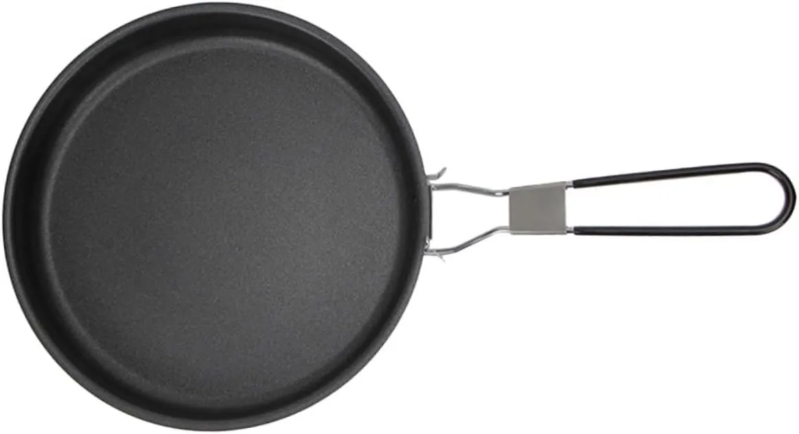 Cabilock Portable Wear Resistant Frying Pan Non Stick Camping Skillet for Omelets Steaks More for Outdoor Cooking Barbecues