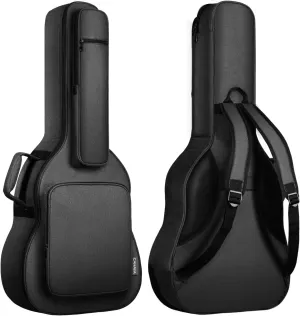 CAHAYA Acoustic Guitar Case Soft Padded Guitar Bag 0.7 In Thick Sponge Reinforced Gig Bag with 5 Pockets,Neck Cradle,Back Hanger Loop for 39 40 41 In Acoustic Classical Guitars CY0244