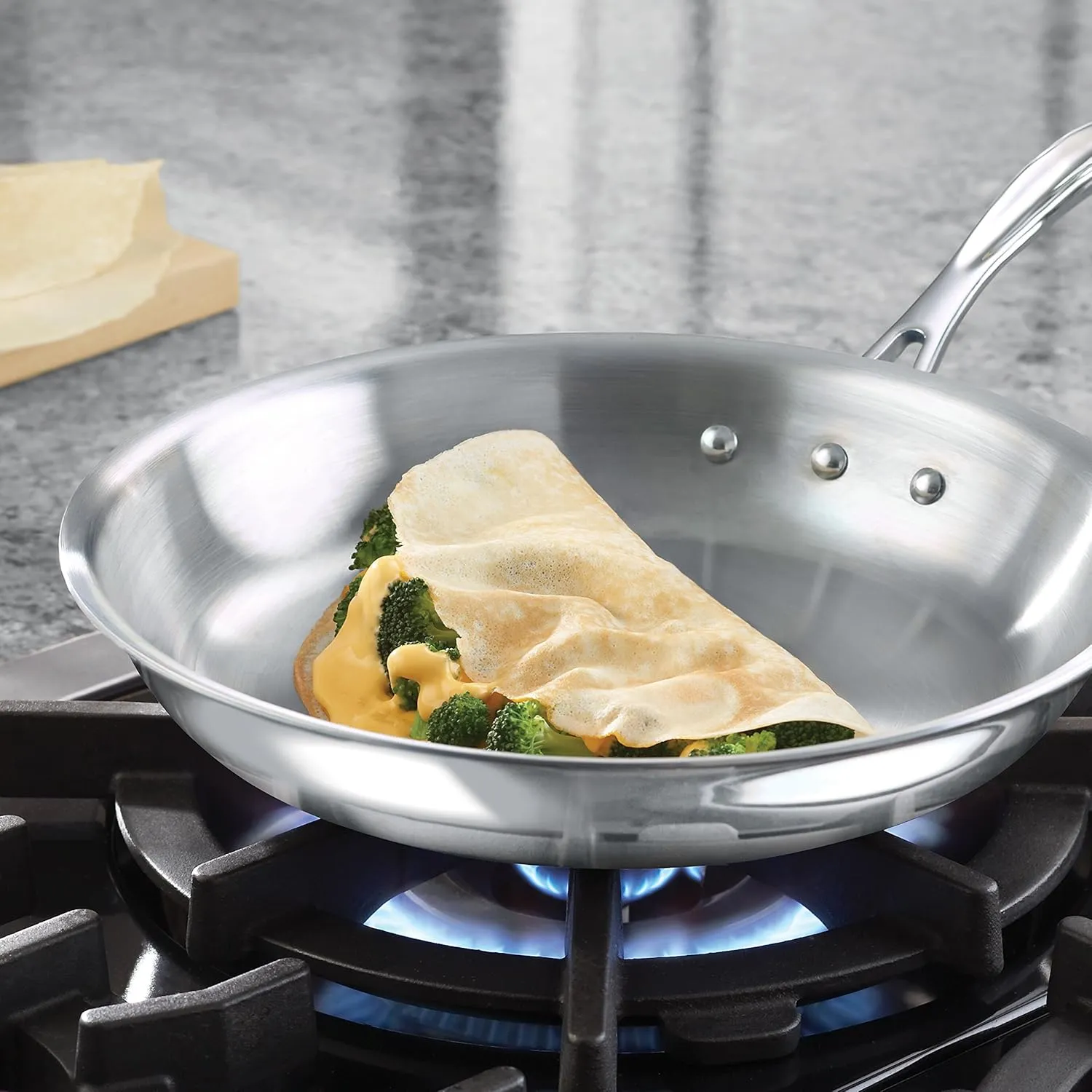 Calphalon Tri-Ply Stainless Steel 10-Inch Omelette Fry Pan