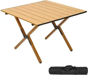 Camp Tables Portable Foldable, Carbon Steel Sturdy Folding Table, Dining Table for Cooking, Camp, Travel, BBQ, Party, 60cm/23.6in