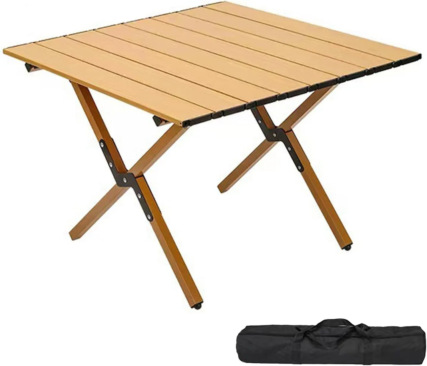 Camp Tables Portable Foldable, Carbon Steel Sturdy Folding Table, Dining Table for Cooking, Camp, Travel, BBQ, Party, 60cm/23.6in