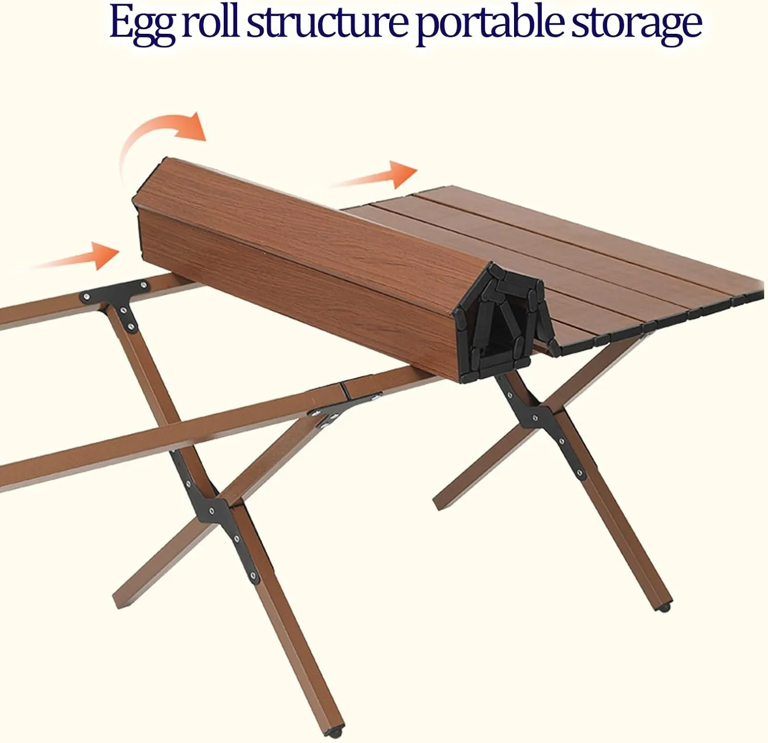 Camp Tables Portable Foldable, Carbon Steel Sturdy Folding Table, Dining Table for Cooking, Camp, Travel, BBQ, Party, 60cm/23.6in