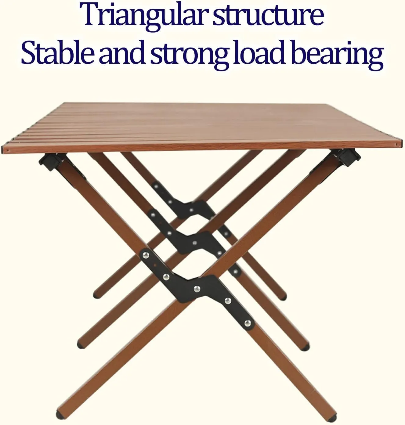 Camp Tables Portable Foldable, Carbon Steel Sturdy Folding Table, Dining Table for Cooking, Camp, Travel, BBQ, Party, 60cm/23.6in