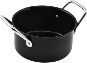 Camping Cookware 1pc Outdoor Thickened Steel Pot Non-Stick Soup Pot Stew Pan Sturdy Handle for Hiking Camping Picnics