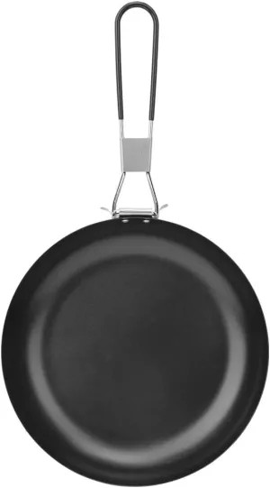 Camping Cookware, Outdoor Portable Non Stick Frying Pan Griddle Pan with Folding Handle for Camping Picnic