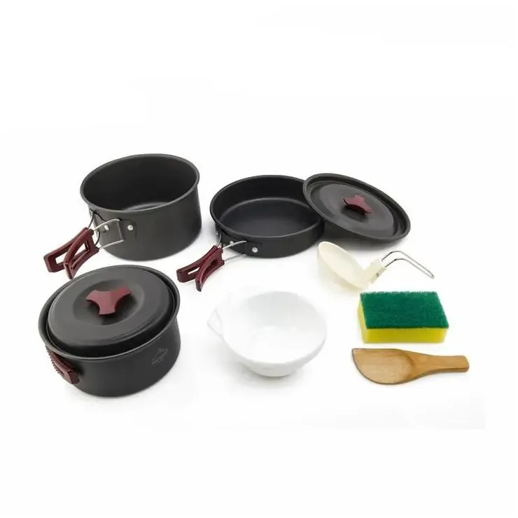 Camping Cookware Set for 2-3 People, Aluminum Alloy