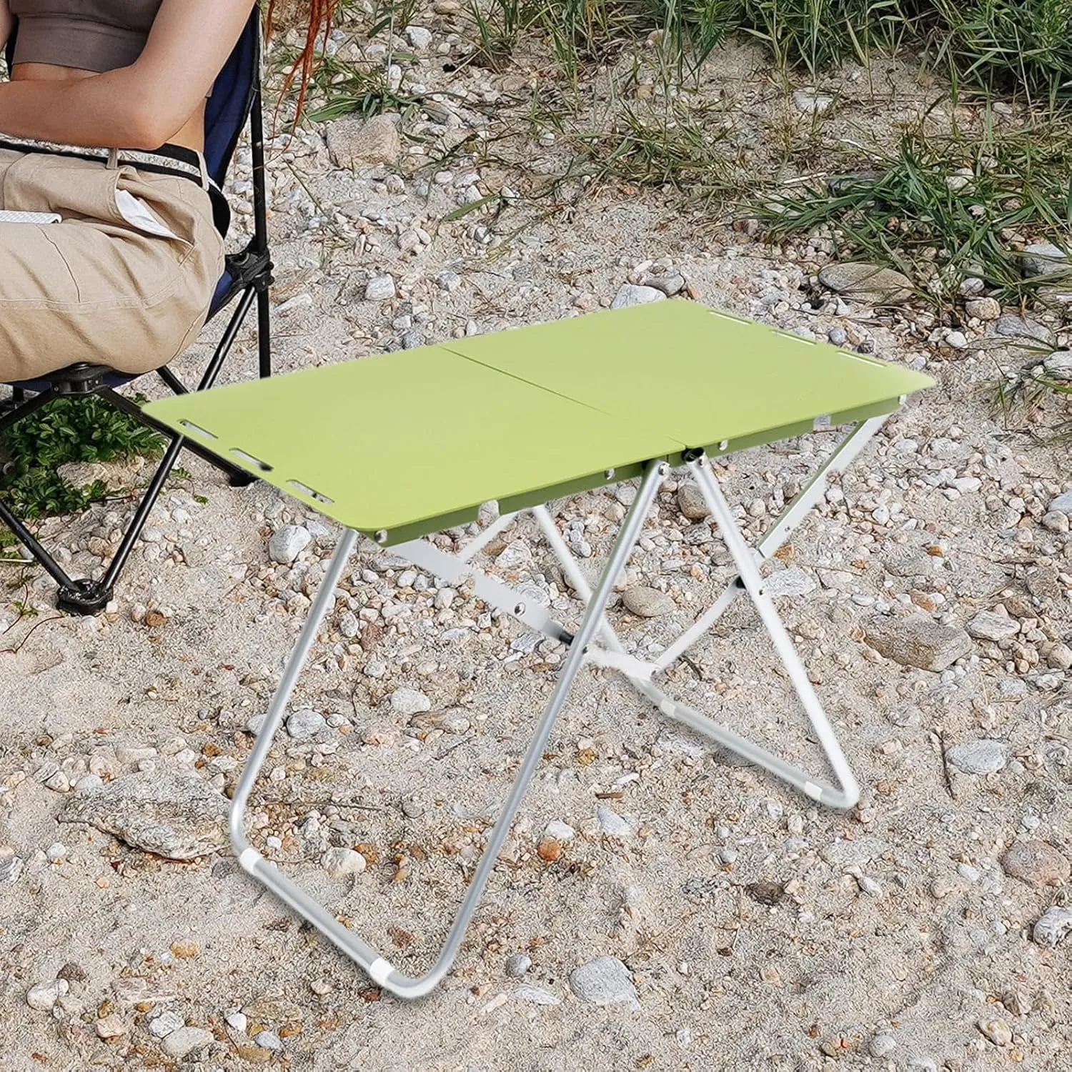Camping Folding Table for 1-2 Persons Portable Fold up Camp Dining Table Picnic Table for Dining Outdoor Camping Hiking Party