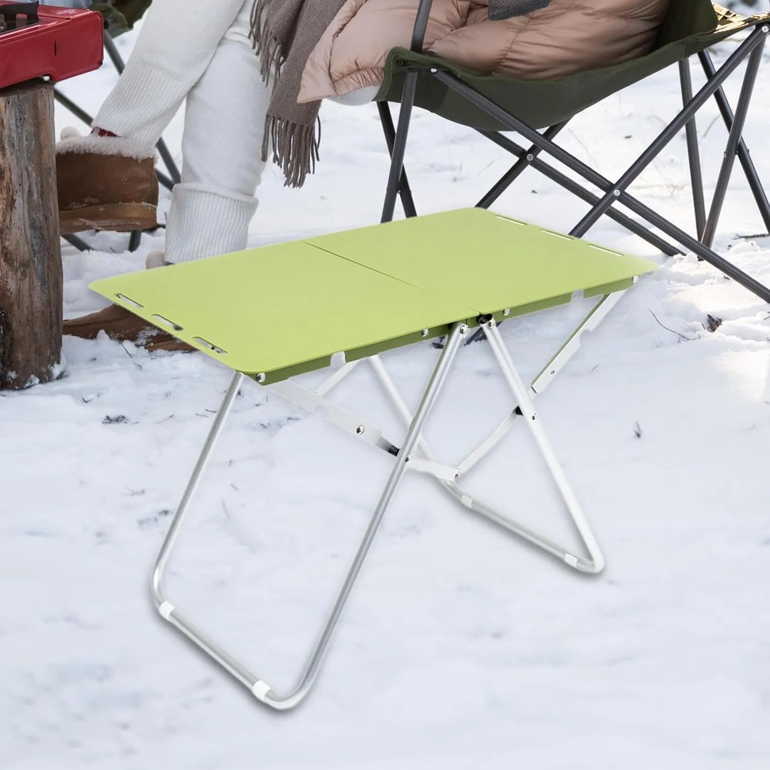 Camping Folding Table for 1-2 Persons Portable Fold up Camp Dining Table Picnic Table for Dining Outdoor Camping Hiking Party
