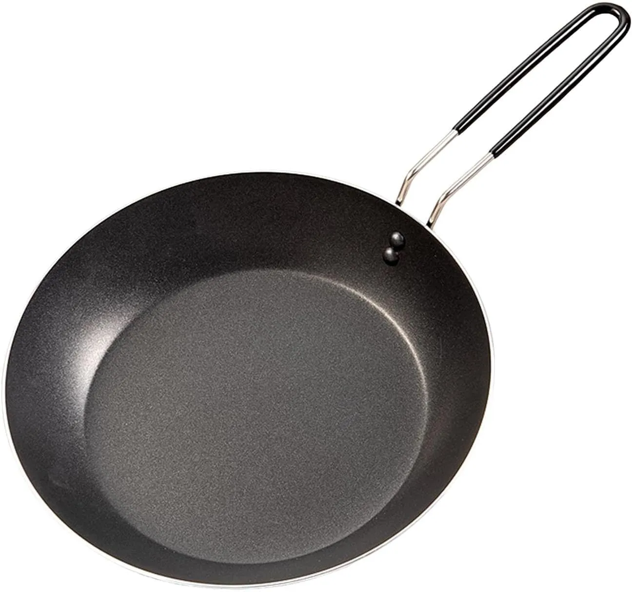Camping Fry Pan Nonstick Skillet Lightweight Reusable Flat Bottom Outdoor Cooking Griddle Folding Handle for Hiking Barbecue