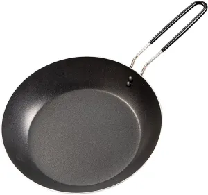 Camping Fry Pan Nonstick Skillet Lightweight Reusable Flat Bottom Outdoor Cooking Griddle Folding Handle for Hiking Barbecue