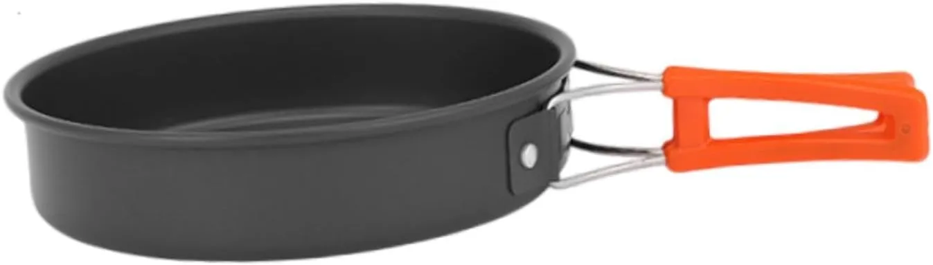 Camping Frying Pan Cookware Versatile Egg Omelette Pan Easy Clean Round Cooking Pot Skillet for Outdoor Backpacking Travel, M