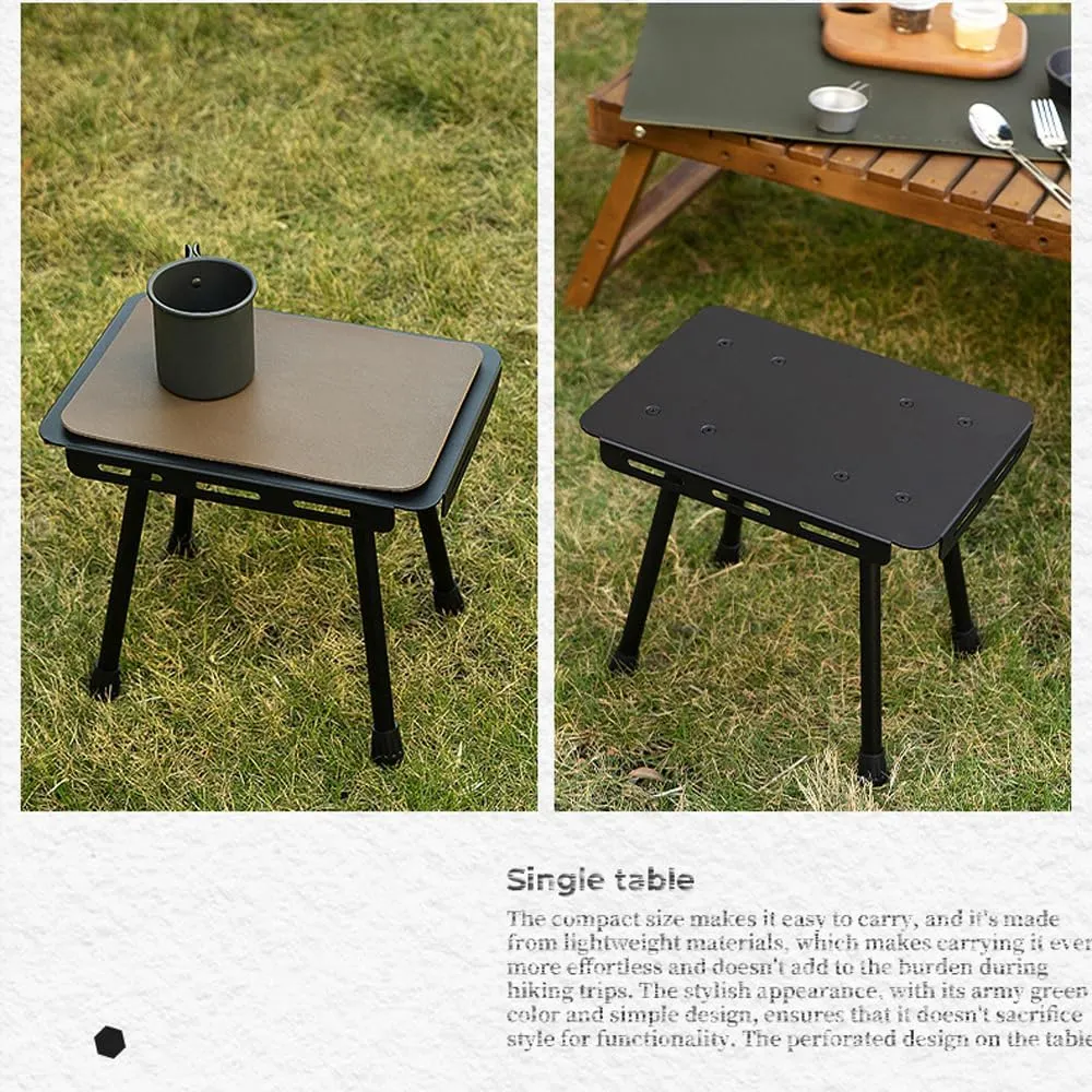 Camping Portable Foldable Table Compact Detachable Teapoy Aluminum Alloy Fishing Stool Garden Picnic Rest Stool