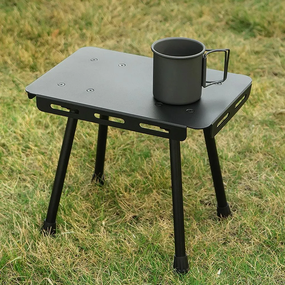 Camping Portable Foldable Table Compact Detachable Teapoy Aluminum Alloy Fishing Stool Garden Picnic Rest Stool