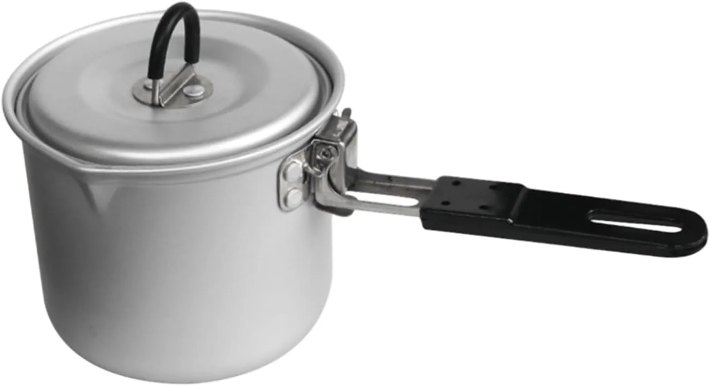 Camping Pot Cooking Pot with Storage Bag, Ultralight Cookware with Folding Handle and Lid for Outdoor Activities Traveling