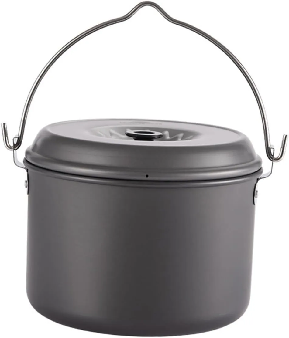 Camping Pot Pans Set 4l Large Capacity Portable Outdoor Cooking Pot Handle Non-Stick for Camping Hiking Picnic