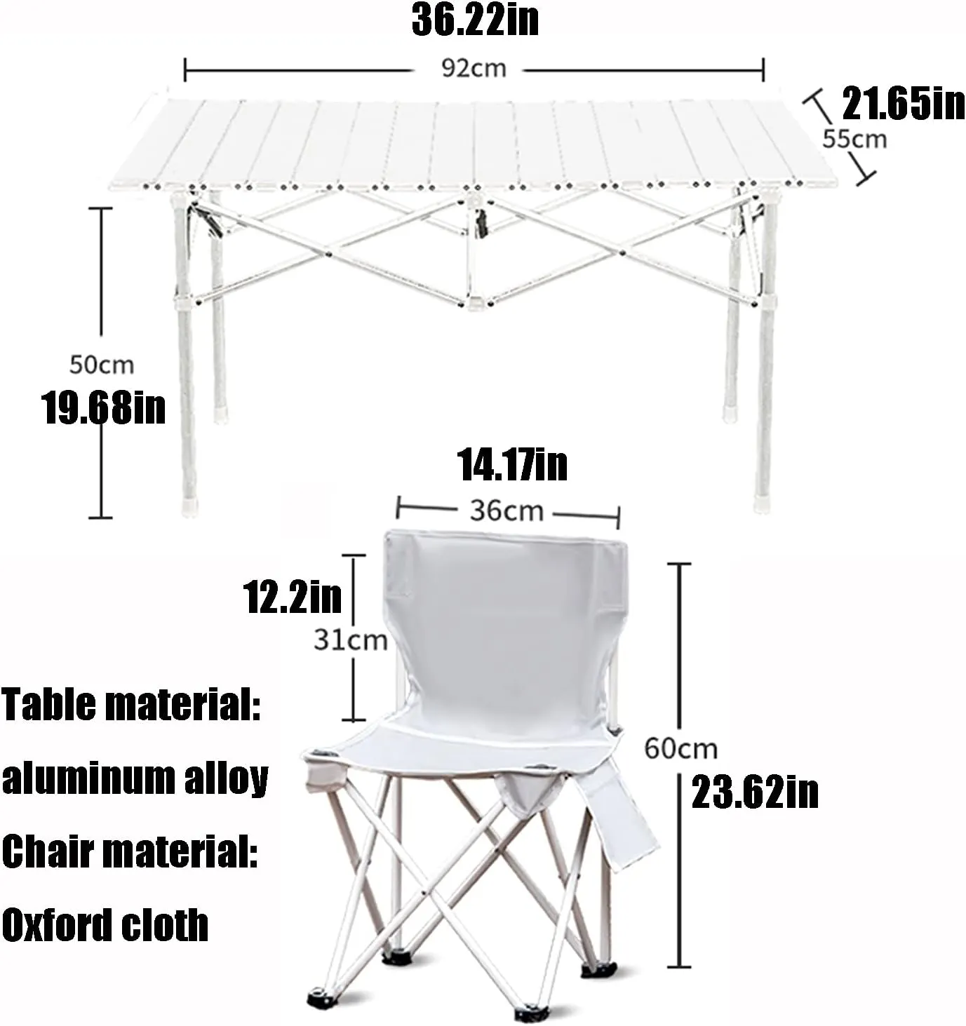 Camping Table Chairs Portable Outdoor Folding Table and Chair Set, Ultra-Light and Durable Aluminum Alloy Picnic Table, Suitable for Car Travel Beach Fishing (Color : Package 4)