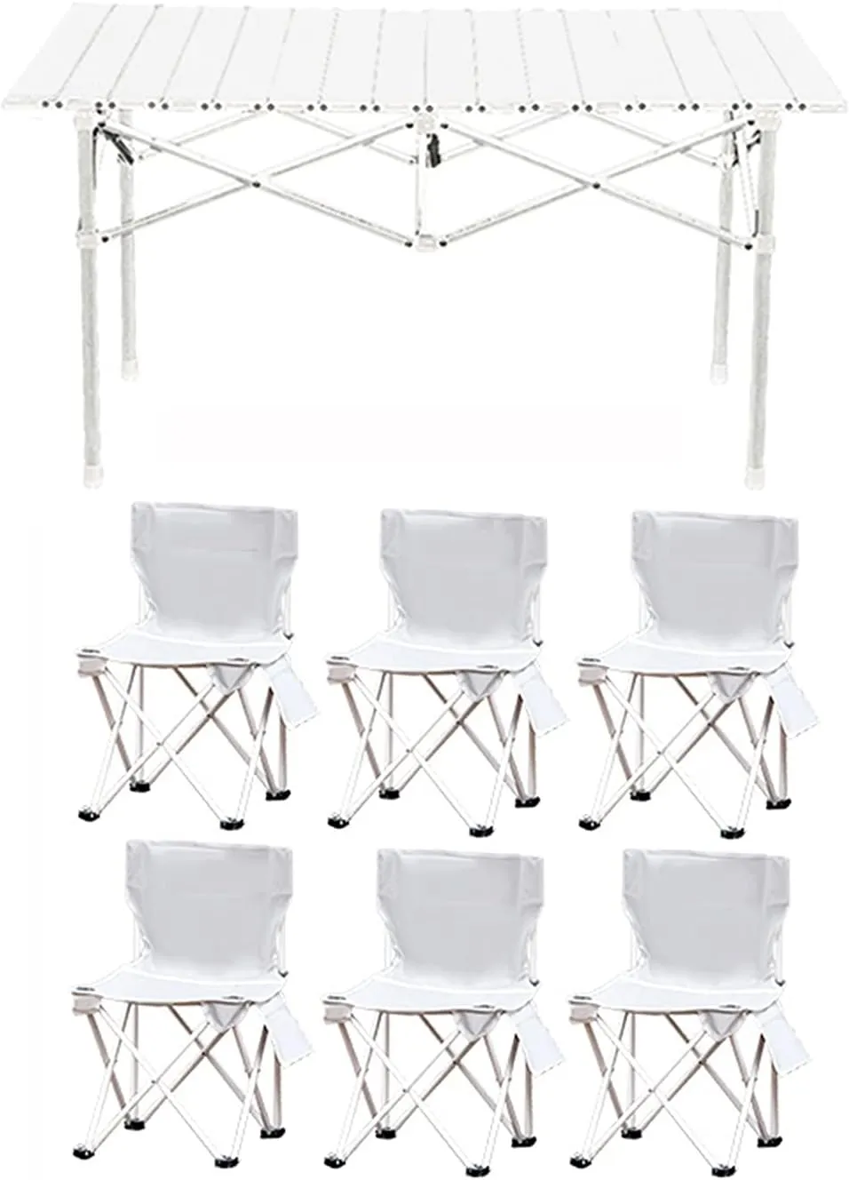 Camping Table Chairs Portable Outdoor Folding Table and Chair Set, Ultra-Light and Durable Aluminum Alloy Picnic Table, Suitable for Car Travel Beach Fishing (Color : Package 4)