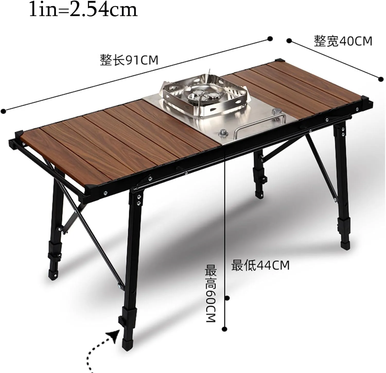 Camping Table Lightweight Foldable, Aluminum Roll-up Table with Easy Carrying Bag, for Beach,Backyard, BBQ, Party, Picnic