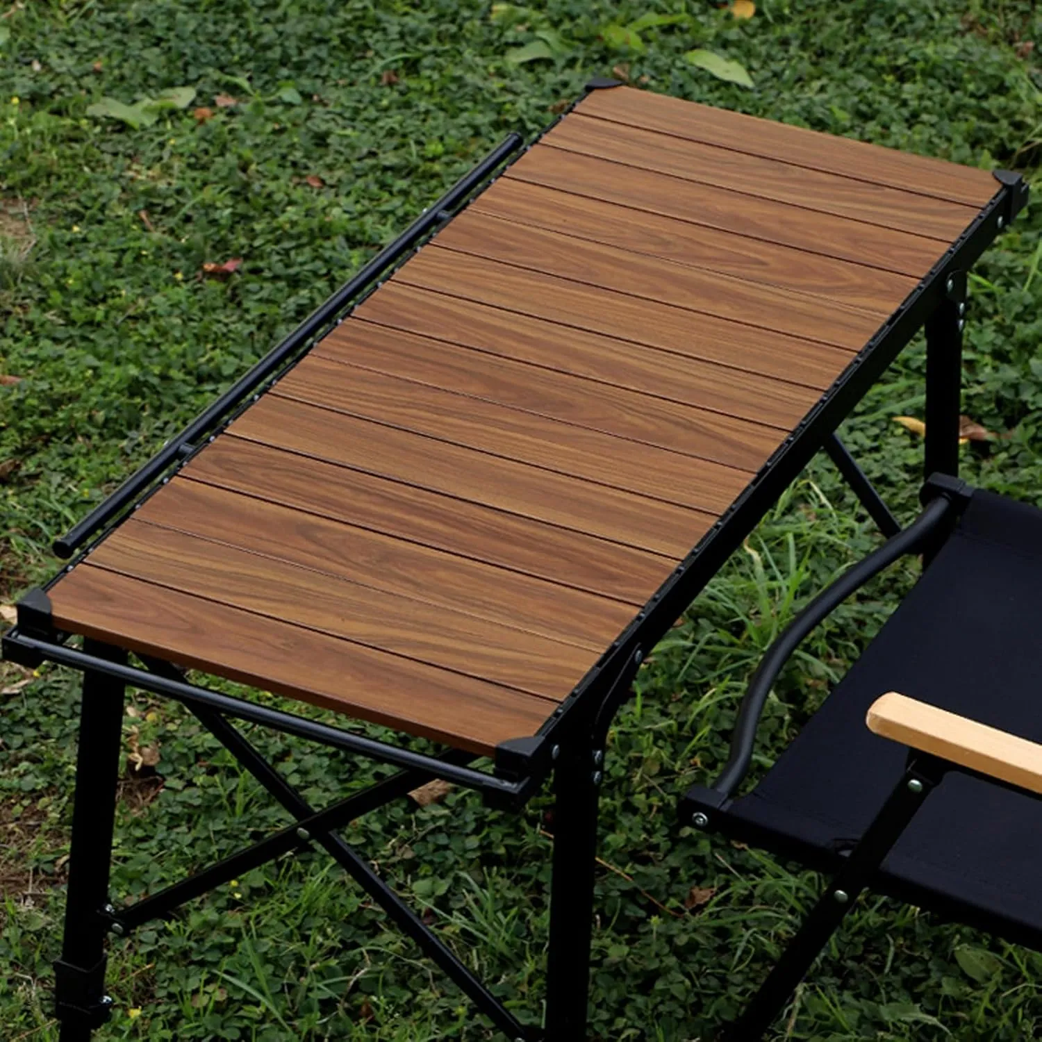 Camping Table Lightweight Foldable, Aluminum Roll-up Table with Easy Carrying Bag, for Beach,Backyard, BBQ, Party, Picnic