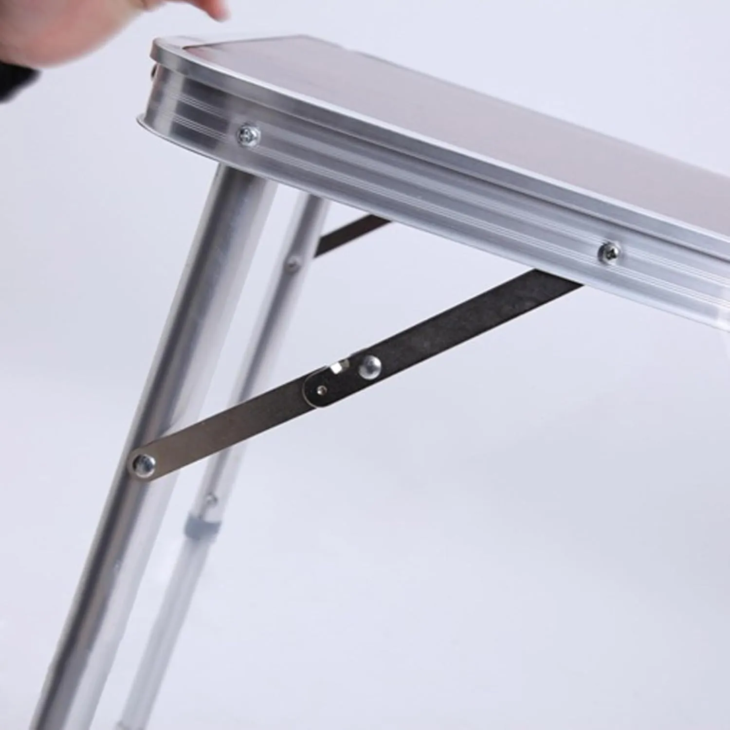 Camping Tables, Camp Tables Portable Foldable, Adjustable 47.2" Aluminum Folding Table for Picnic/Camping/Grilling (Color : Green)