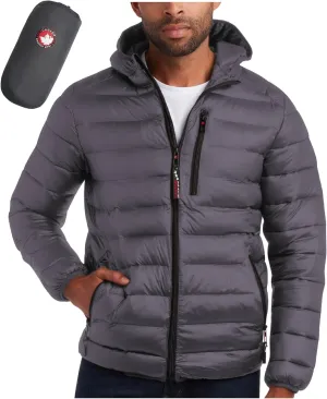 CANADA WEATHER GEAR Mens' Puffer Jacket - Lightweight Packable Bubble Coat, Water Resistant Outerwear Jackets for Men (M-XXL)