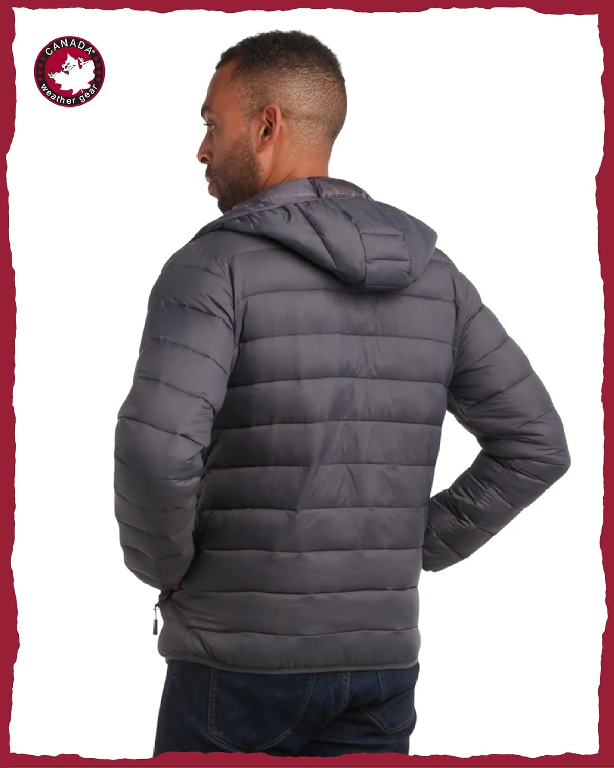 CANADA WEATHER GEAR Mens' Puffer Jacket - Lightweight Packable Bubble Coat, Water Resistant Outerwear Jackets for Men (M-XXL)