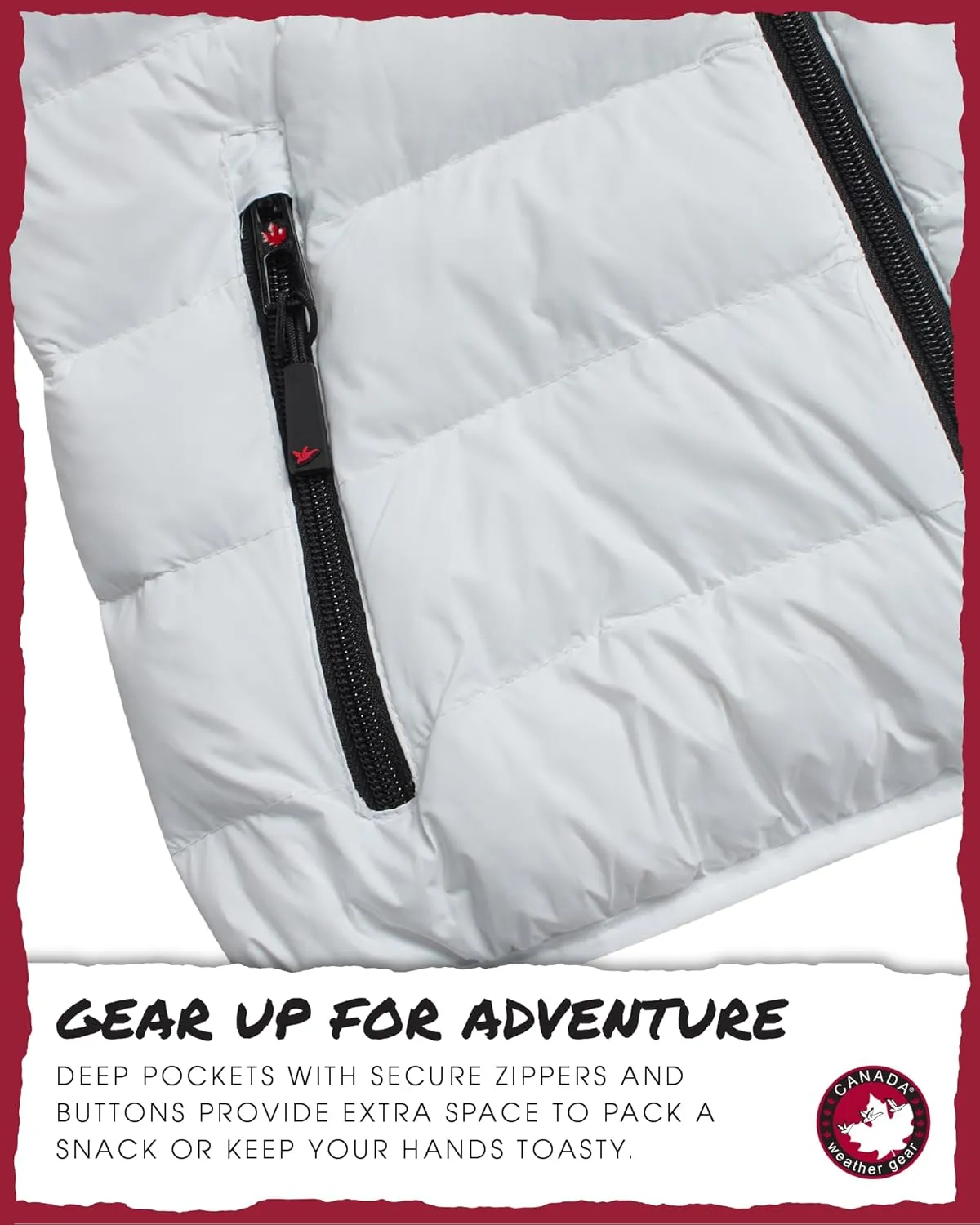 CANADA WEATHER GEAR Women's Puffer Jacket - Packable Bubble Coat, Water Resistant Outerwear Jackets for Women (XXS-M)