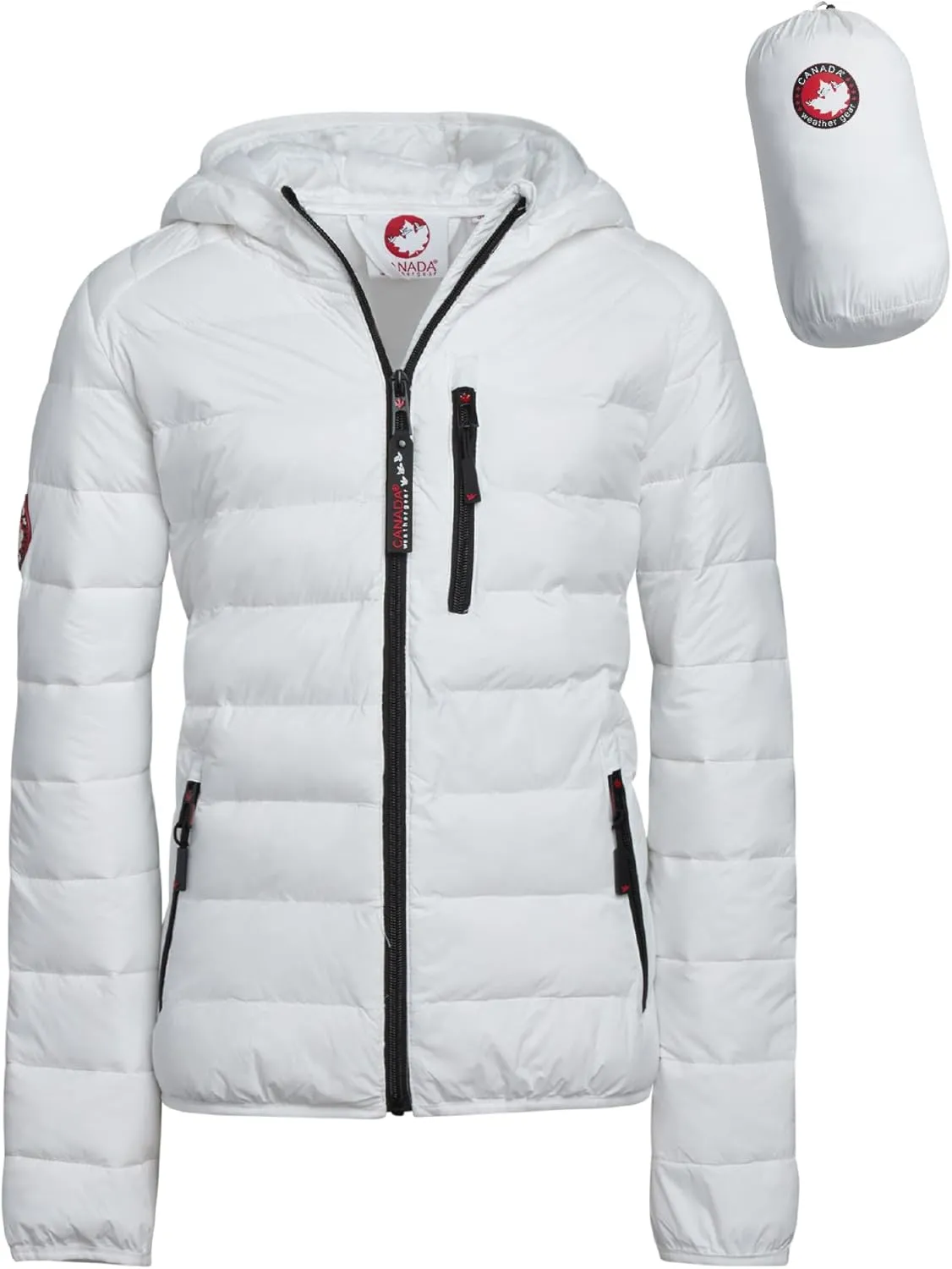 CANADA WEATHER GEAR Women's Puffer Jacket - Packable Bubble Coat, Water Resistant Outerwear Jackets for Women (XXS-M)
