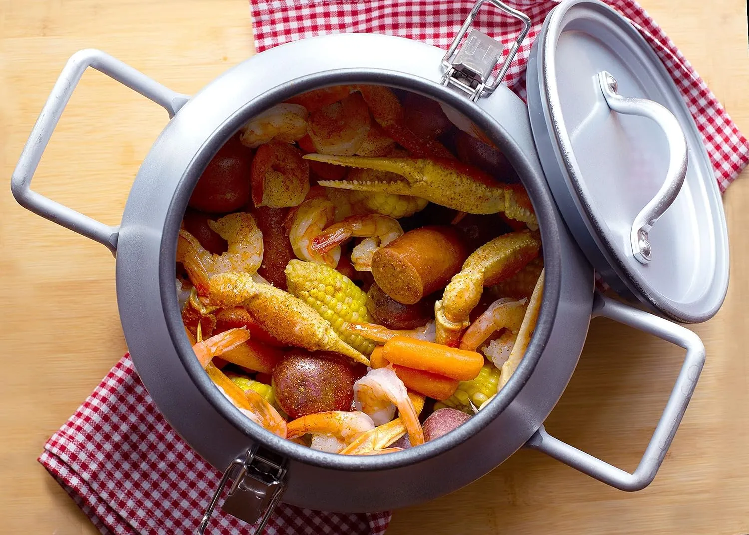 CanCooker Camping Cookware Jr. Kit | 2 Gallon Steam Cooker with Non-Stick Coating, Stainless Steel Cooking Rack & 100  Recipe Cookbook - Complete Outdoor Cooking System