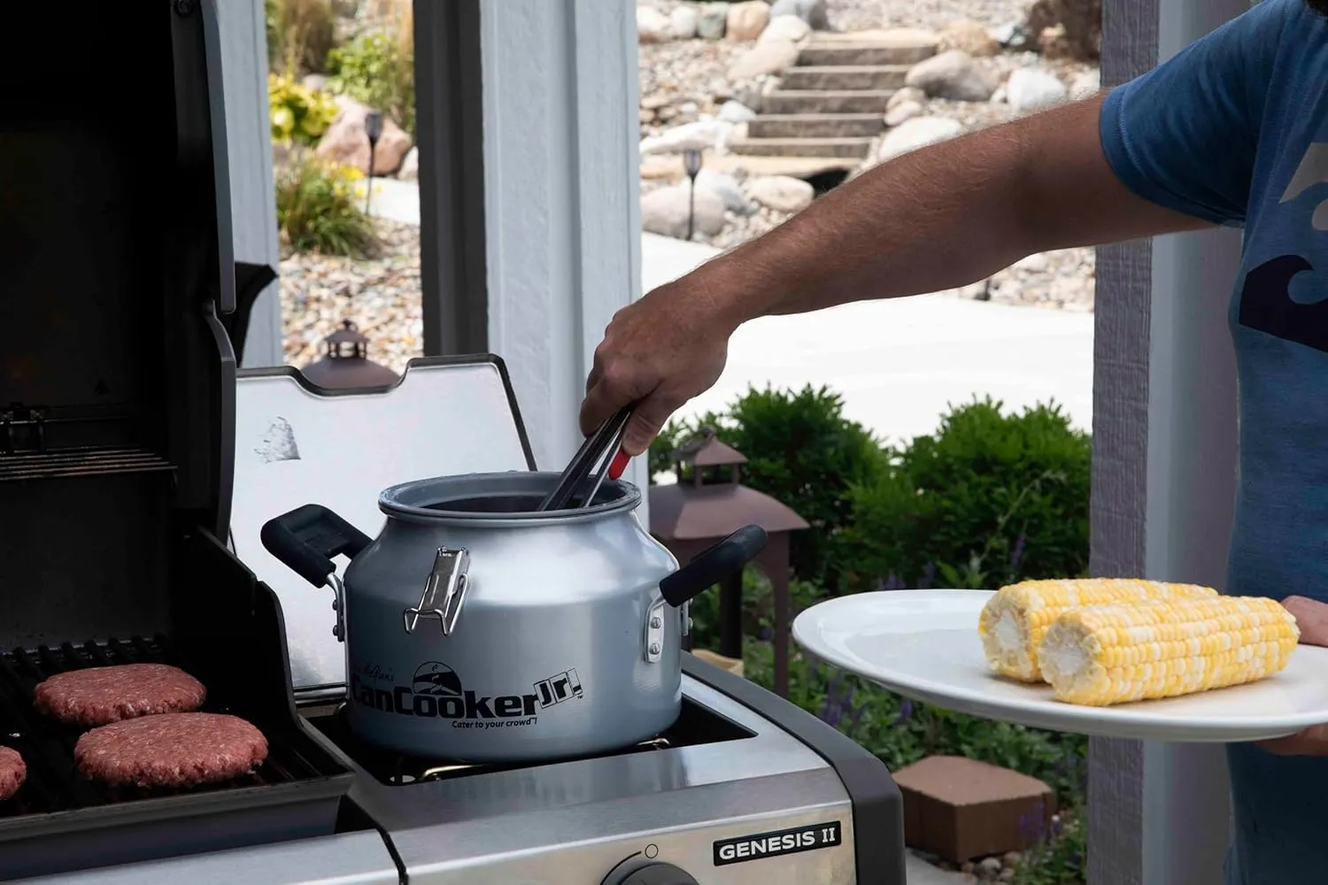 CanCooker Camping Cookware Jr. Kit | 2 Gallon Steam Cooker with Non-Stick Coating, Stainless Steel Cooking Rack & 100  Recipe Cookbook - Complete Outdoor Cooking System