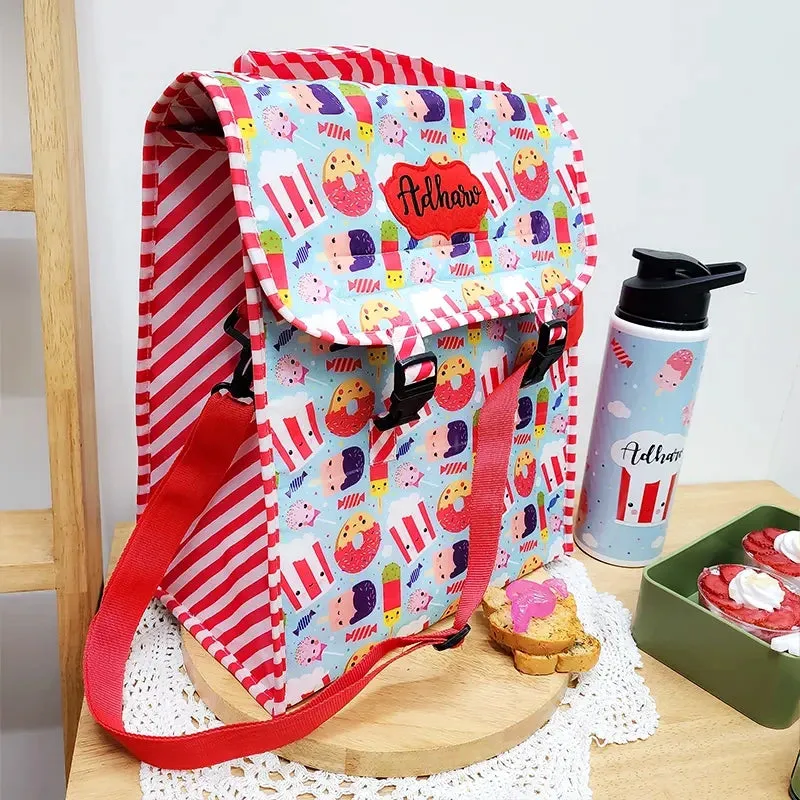 Candy Cane Insulated Lunch Bag